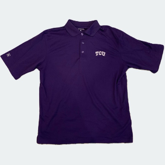 TCU Horned Frogs NCAA x Antigua Polo Shirt Men’s Size Small - Picture 1 of 6